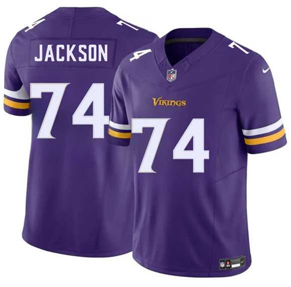 Men & Women & Youth Minnesota Vikings #74 Donovan Jackson Purple 2025 Draft F.U.S.E. Vapor Untouchable Limited Stitched Jersey
